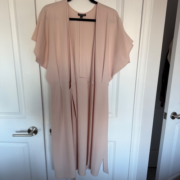 Blush Pink Wrap Dress - Picture 2 of 3